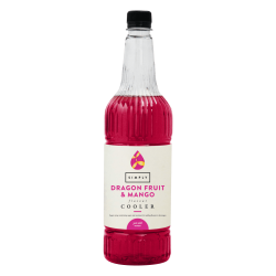 Cooler Cold drinks syrup - IBC Simply Dragon Fruit & Mango Cooler Syrup (1LTR) - Vegan & Halal Certified