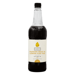 Iced tea syrup - IBC Simply Passion Fruit & Lemon Iced Tea Syrup (1LTR) - Vegan & Halal Certified